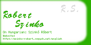 robert szinko business card